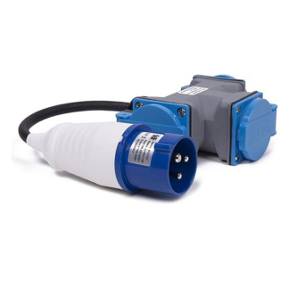 Benson CEE verloopstekker | Benson | 50 cm (16A, 220-250V, 3-voudig, CEE mannelijk, IP44) 10737 K010806071