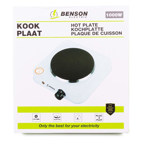 Benson Elektrische kookplaat | Benson | 1 pits (Ø15.5 cm, Metaal, 1000W) 9579 K170106367 - 3