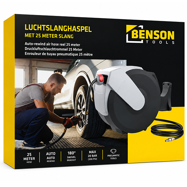 Benson Luchtslanghaspel | Benson | 25 meter (Automatisch) 15102 K100100554 - 2