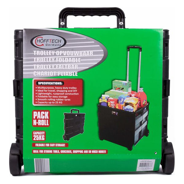 Benson Opvouwbare trolley | Benson | 40 liter (Max. 25 kg, Telescopisch handvat, Zwart) 6862 K170104884 - 4