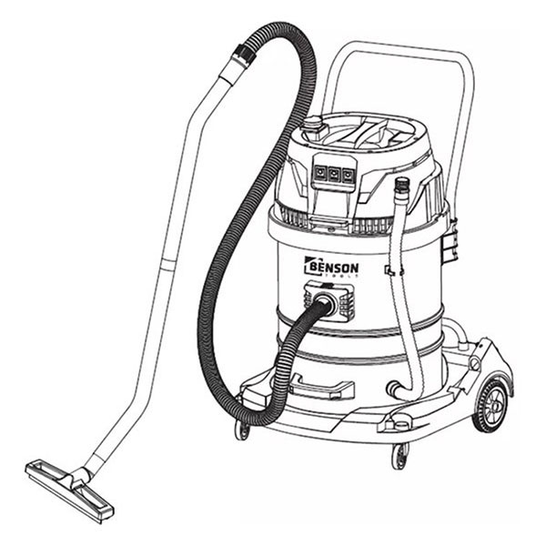 Benson Stofzuiger | Benson (Nat en droog, 2000W, 60 liter) 14952 K170104886 - 1