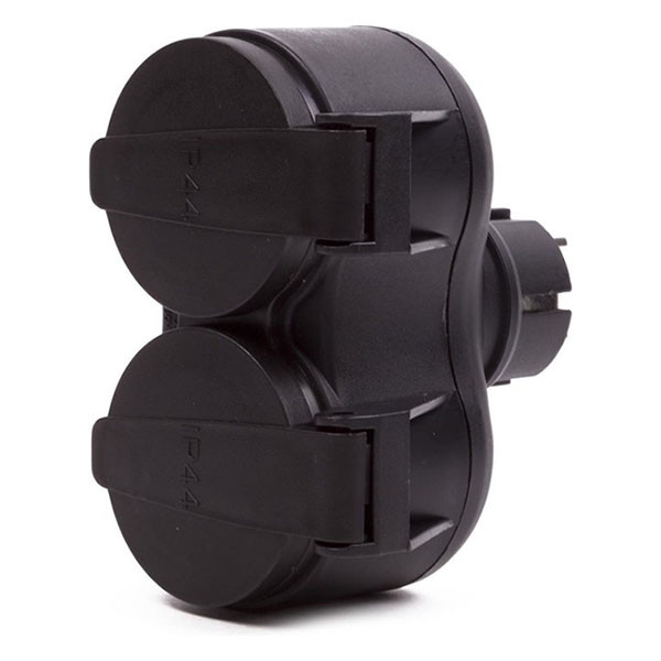 Benson Verloopstekker | Benson | 2-voudig (16A, Geaard, IP44, Zwart) 8567 K170104893 - 1