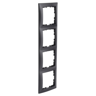 Berker Afdekraam | Berker | S1 (4-voudig, Antraciet) 66.046.26 K180107904 - 1