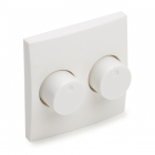 Duo dimmer knop | Berker (S1, Wit)