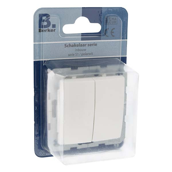 Berker Serieschakelaar | Berker | S1 (Inbouw, Wit) 5400302 6603305 K180105017 - 6