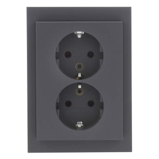 Berker Stopcontact | Berker | K1 (Inbouw, Randaarde, Antraciet) 66.022.51 K180106612 - 2