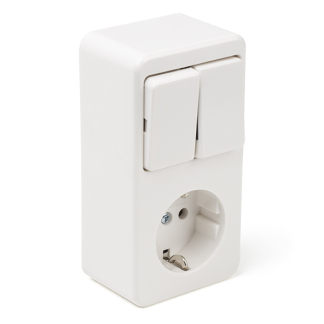 Berker Stopcontact met schakelaar | Berker (Opbouw, Randaarde, Serie, Wit) 66.026.71 K180106703 - 1