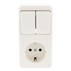 Berker Stopcontact met schakelaar | Berker (Opbouw, Randaarde, Serie, Wit) 66.026.71 K180106703 - 2