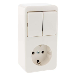 Berker Stopcontact met schakelaar | Berker (Opbouw, Randaarde, Serie, Wit) 66.026.71 K180106703 - 3