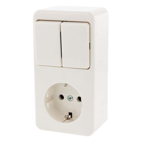 Berker Stopcontact met schakelaar | Berker (Opbouw, Randaarde, Serie, Wit) 66.026.71 K180106703 - 4