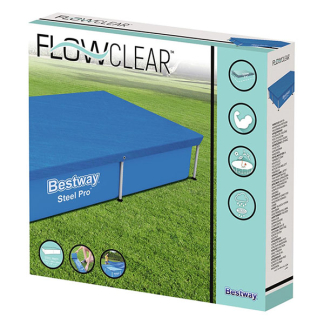 Bestway Afdekzeil zwembad | Bestway | Zomer | 221 x 150 cm (Rechthoek, Bevestigingskoord) 58103 K180107738 - 3
