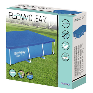 Bestway Afdekzeil zwembad | Bestway | Zomer | 259 x 170 cm (Rechthoek, Bevestigingskoord) 58105 K180107740 - 2