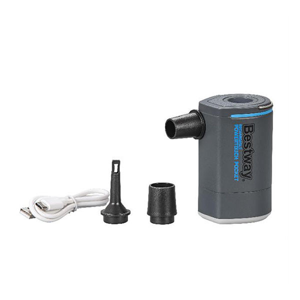 Bestway Elektrische pomp | Bestway | PowerTouch Pocket | 200 ltr/min (3 aansluitstukken, Oplaadbaar) 62322 K180107763 - 1