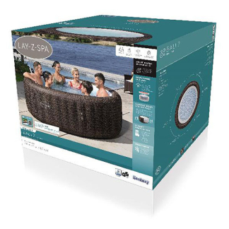Bestway Lay-Z-Spa | Bestway | Bali (Tot 7 personen, 180 airjets, Wifi, Freeze shield, EnergySense, Rotan) 7080030112 K170106301 - 8