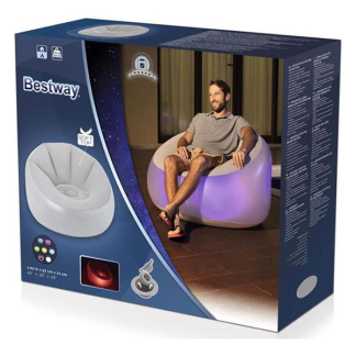 Bestway Loungestoel | Bestway | 102 x 97 x 71 cm (Led, Opblaasbaar, Waterbestendig, Max 100 kg) 7075020265 K170112211 - 3
