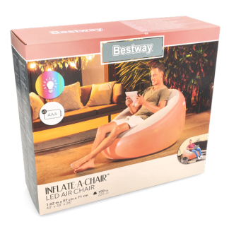 Bestway Loungestoel | Bestway | 102 x 97 x 71 cm (Led, Opblaasbaar, Waterbestendig, Max 100 kg) 7075020265 K170112211 - 3