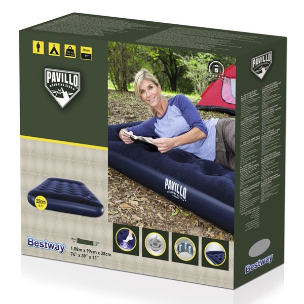 Bestway Luchtbed | Bestway | 188 x 99 x 28 cm (1-persoons, Ingebouwde voetpomp) 7075020198 K170115492 - 4