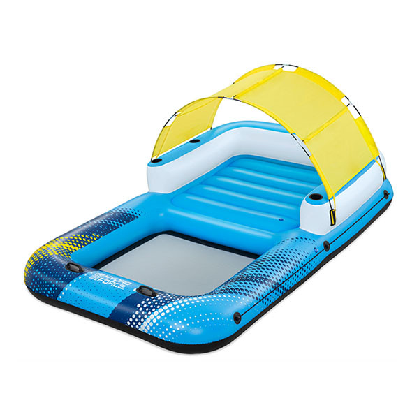 Bestway Opblaasbaar eiland | Bestway | Hydro Force | 205 x 186 x 58 cm (Met bekerhouders, zonnescherm en rugsteun, Max. 400 kg) 43645 K180107820 - 1