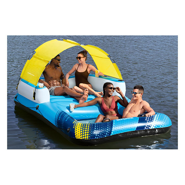 Bestway Opblaasbaar eiland | Bestway | Hydro Force | 205 x 186 x 58 cm (Met bekerhouders, zonnescherm en rugsteun, Max. 400 kg) 43645 K180107820 - 8