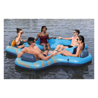 Bestway Opblaasbaar eiland | Bestway | Hydro Force | 279 x 269 x 43 cm (Met bekerhouders en rugsteunen, Max. 500 kg) 7035066660 K170112218 - 7