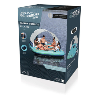 Bestway Opblaasbaar eiland | Bestway | Hydro Force | 280 x 257 x 81 cm (Met bekerhouders, zonnescherm en rugsteunen, Max. 450 kg) 43407 K180107795 - 2