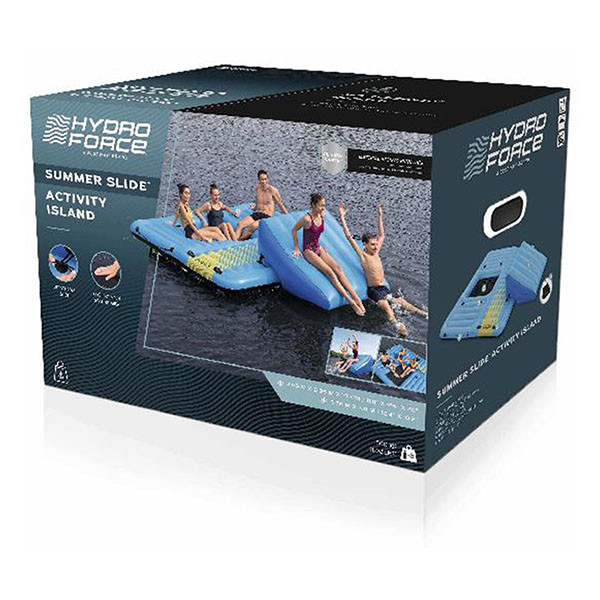 Bestway Opblaasbaar eiland | Bestway | Hydro Force | 365 x 395 x 77 cm (Met bekerhouders en glijbaan, Max. 500 kg) 7035073044 K170112217 - 10