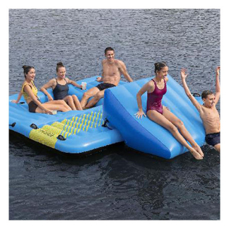 Bestway Opblaasbaar eiland | Bestway | Hydro Force | 365 x 395 x 77 cm (Met bekerhouders en glijbaan, Max. 500 kg) 7035073044 K170112217 - 6