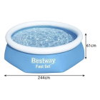 Bestway Opblaasbaar zwembad | Bestway | Ø 244 x 61 cm (Blauw) 57448 K180107732 - 2