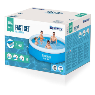 Bestway Opblaasbaar zwembad | Bestway | Ø 305 cm x 76 cm (Blauw, Incl. filterpomp) SBE00008 K170111815 - 2