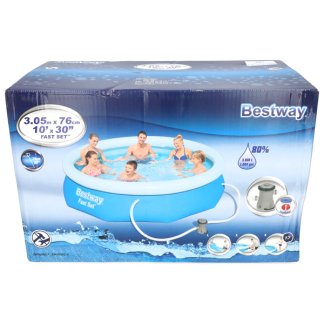 Bestway Opblaasbaar zwembad | Bestway | Ø 305 cm x 76 cm (Incl. filterpomp, Blauw) SBE00008 K170111815 - 4