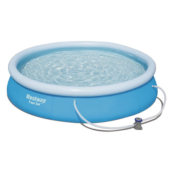 Bestway Opblaasbaar zwembad | Bestway | Ø 366 x 76 cm (Incl. filterpomp, Blauw) 57274 K180107727 - 1