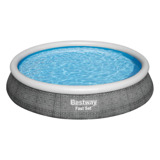 Bestway Opblaasbaar zwembad | Bestway | Ø 396 x 84 cm (Incl. filterpomp, Rotan) 57376 K180107731 - 2
