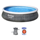 Bestway Opblaasbaar zwembad | Bestway | Ø 396 x 84 cm (Incl. filterpomp, Rotan) 57376 K180107731 - 5