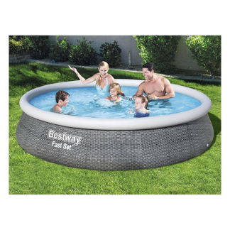 Bestway Opblaasbaar zwembad | Bestway | Ø 396 x 84 cm (Incl. filterpomp, Rotan) 57376 K180107731 - 7