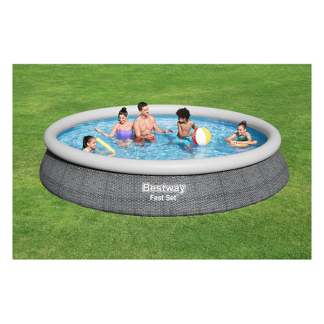 Bestway Opblaasbaar zwembad | Bestway | Ø 457 x 84 cm (Incl. filterpomp, Rotan) 57313 K180107729 - 6