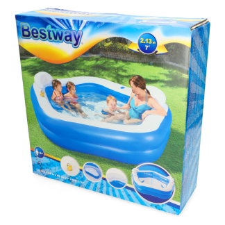 Bestway Opblaasbaar zwembad | Bestway | 213 x 207 x 69 cm (Met loungestoelen) 15154153BES K180107414 - 7
