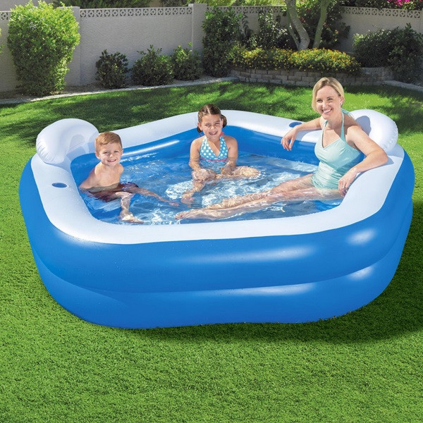 Bestway Opblaasbaar zwembad | Bestway | 213 x 207 x 69 cm (Met loungestoelen) 15154153BES K180107414 - 5
