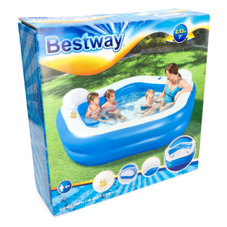 Bestway Opblaasbaar zwembad | Bestway | 213 x 207 x 69 cm (Met loungestoelen) 15154153BES K180107414 - 6