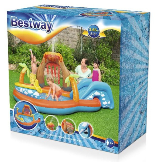 Bestway Opblaasbaar zwembad | Bestway | 265 x 265 x 104 cm (Met glijbaan) 15453069BES K180107412 - 