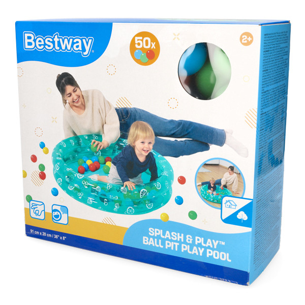 Bestway Opblaasbare ballenbak | Bestway | Playcenter | Ø 91 x 20 cm (Fruitprint, Met speelballen) 7035060159 K170112230 - 6