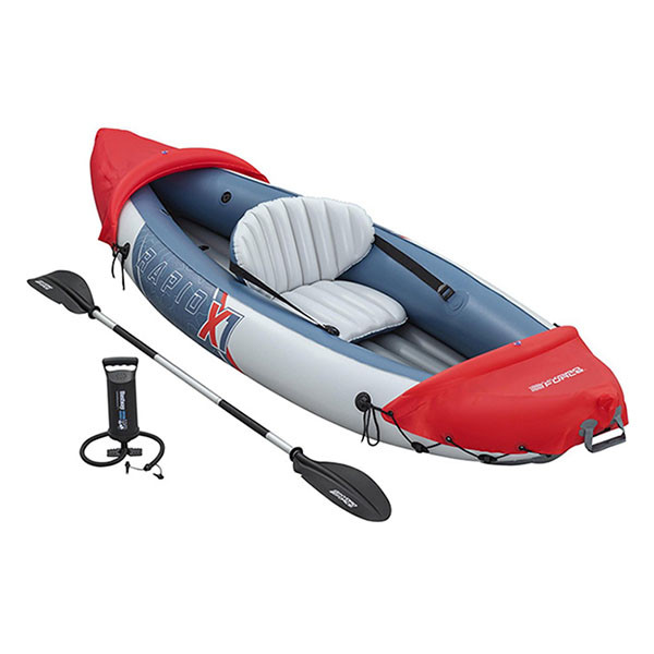 Bestway Opblaasbare kajak | Bestway | Hydro Force Rapid X1 | 290 x 91 x 42 cm (Met roeispanen, handpomp en vin, Max 120 kg) 65176 K180107815 - 1