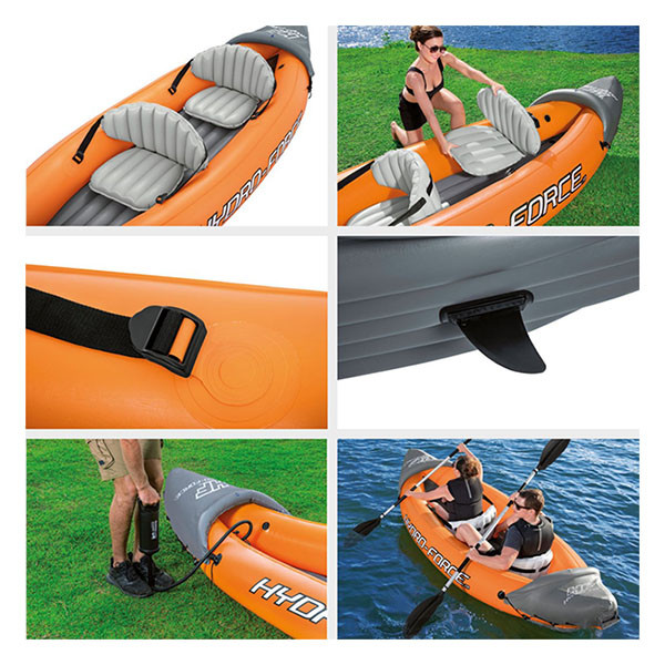 Bestway Opblaasbare kajak | Bestway | Hydro Force Rapid X2 | 321 x 100 x 44 cm (Met roeispanen, handpomp en vin, Max 160 kg) 65077 K180107810 - 10