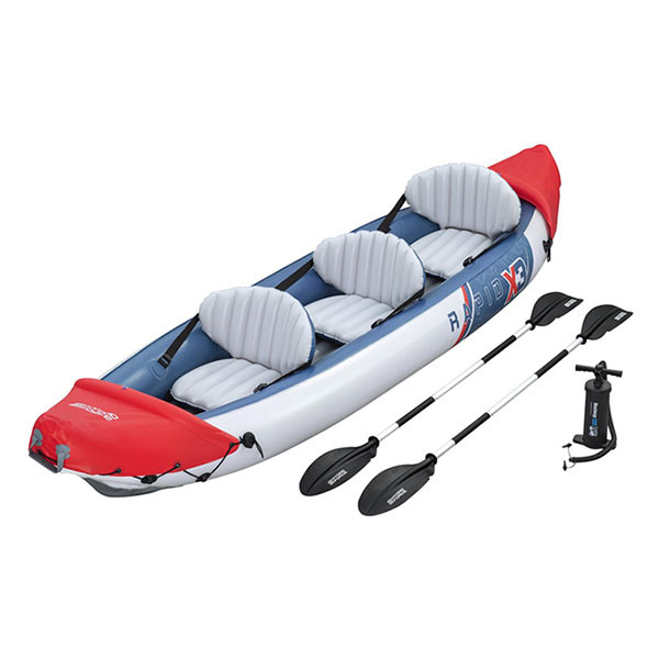 Bestway Opblaasbare kajak | Bestway | Hydro Force Rapid X3 | 381 x 100 x 44 cm (Met roeispanen, handpomp en vin, Max 120 kg) 65132 K180107826 - 1