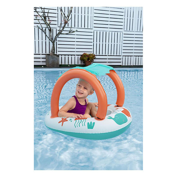 Bestway Opblaasfiguur zwembad | Bestway | Baby boot (78 x 61.5 x 56.5 cm, Vanaf 3 jaar, Met zonnescherm) 7035065132 K170112219 - 5