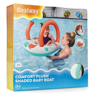 Bestway Opblaasfiguur zwembad | Bestway | Baby boot (78 x 61.5 x 56.5 cm, Vanaf 3 jaar, Met zonnescherm) 7035065132 K170112219 - 7