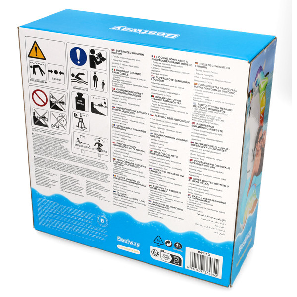 Bestway Opblaasfiguur zwembad | Bestway | Eenhoorn (Ride-on, 233 x 156 cm) 7035066494 K170112220 - 8
