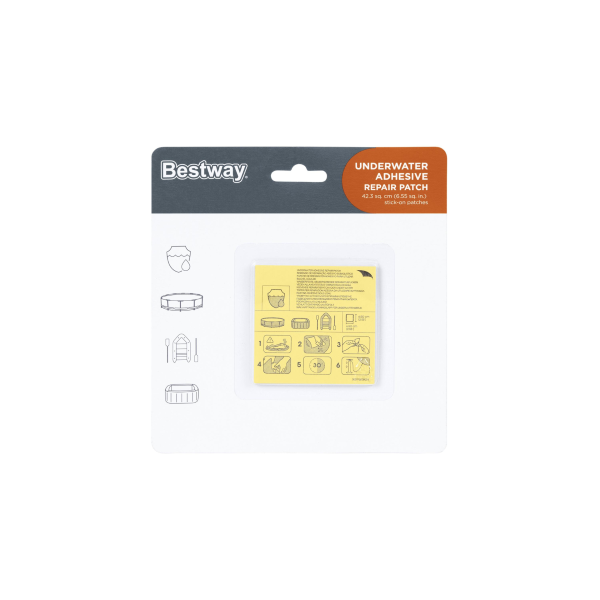 Bestway Reparatieset zwembad | Bestway | 6.5 x 6.5 cm (Zelfklevende folie, 10 stuks) 15862091BES K180107401 - 1
