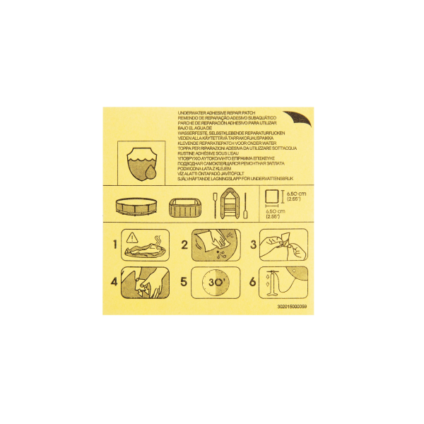 Bestway Reparatieset zwembad | Bestway | 6.5 x 6.5 cm (Zelfklevende folie, 10 stuks) 15862091BES K180107401 - 2