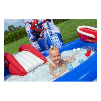 Bestway Speelzwembad | Bestway | 211 x 206 x 127 cm (Met glijbaan, ringwerpen, sproeier en speelballen, Spider-Man) 98793 K180107774 - 6