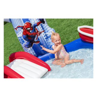 Bestway Speelzwembad | Bestway | 211 x 206 x 127 cm (Met glijbaan, ringwerpen, sproeier en speelballen, Spider-Man) 98793 K180107774 - 7
